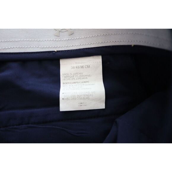 Under Armour 1377303 410 Men's Sz 38 Navy Blue UA Storm Golf Printed Shorts - Picture 6 of 10